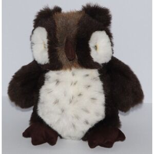 Princess Soft Toys 9" Barn Hooter Brown & White OWL Stuffed Animal Plush